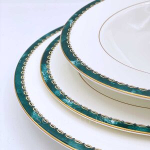 servizio piatti royal bone china emerald