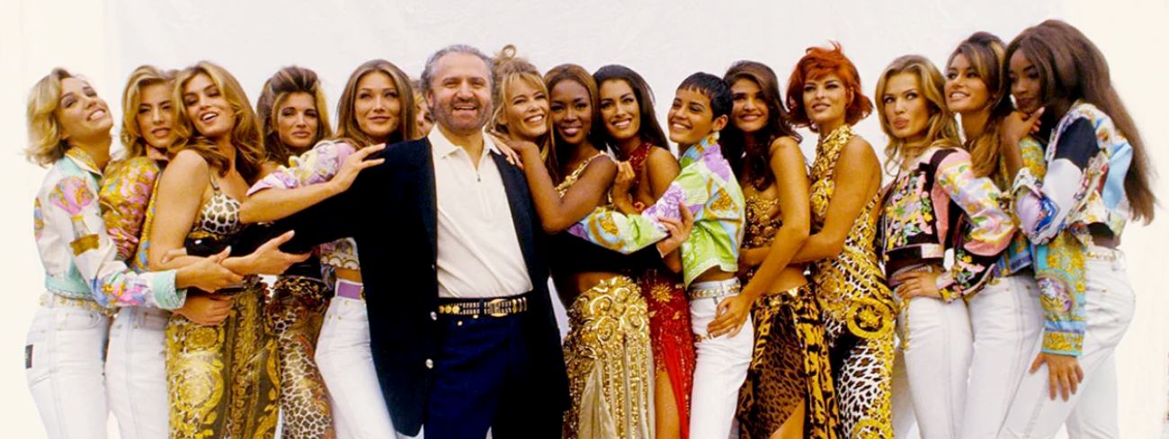 versace con supermodelle