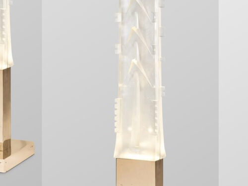 Lampade Stele di Arnaldo Pomodoro per Venini